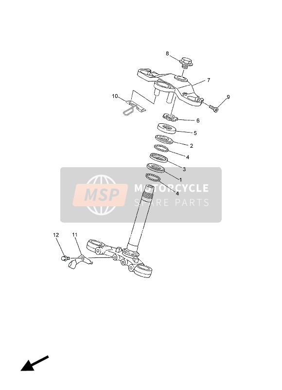 Yamaha TZR50 2004 Steering for a 2004 Yamaha TZR50